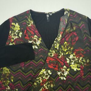 XL Woman's KUT Blouse Graphic Print‎ Workwear Lightweight Long Sleeve